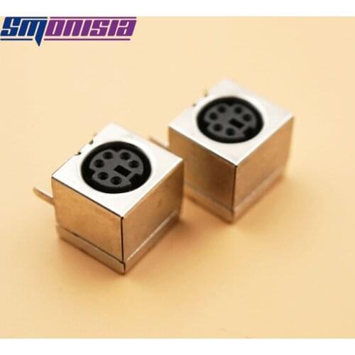 20pcs Keyboard Socket PS2 4P 6P 8P Connector Black Mouse Socket S-terminal Socket