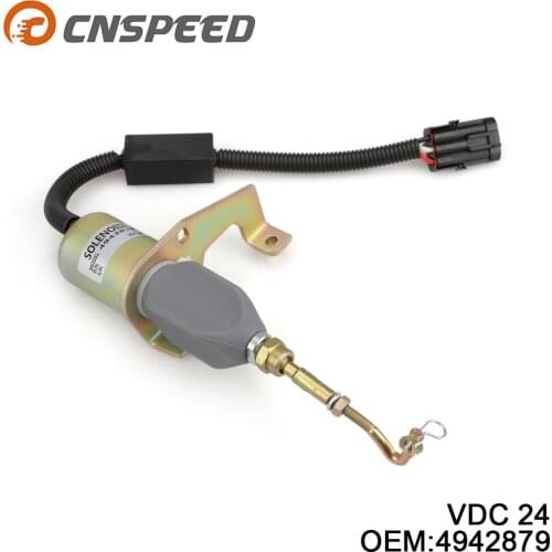 24 Volt Fuel Shutoff Solenoid for Cummins 6BT 6BTA 5.9L 4BT 4BTA 5295567 4942879