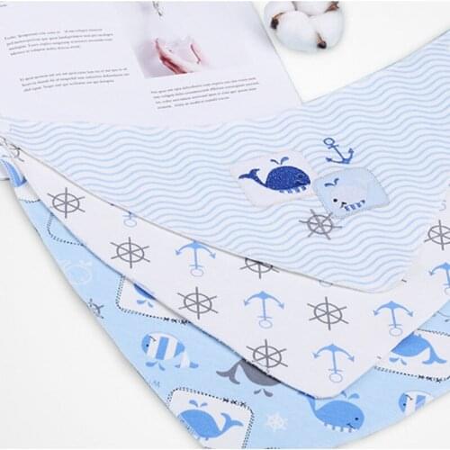 3pcs/set Baby Bibs Cotton Baby Feeding Apron Cute Baby Bibs Girls Boys Cartoon Feeding Scarf Bib Collar Bib Burp Cloth