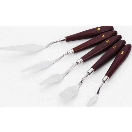 50 sets Stainless Steel Spatula Palette Painting Knife Oil Painting Accessories Color Mixing For Oil Canvas Acrylic Painting