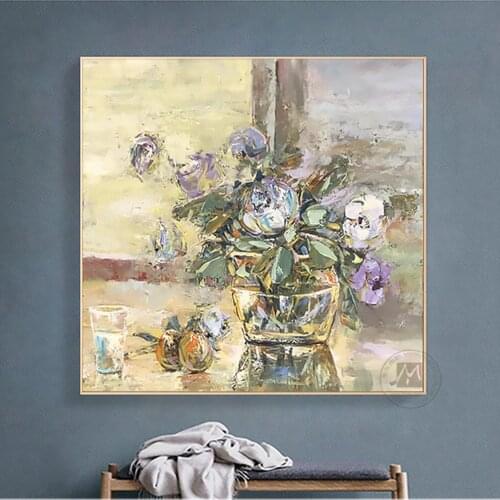 Abstract modern painting original artwork Handmade Fantasy flower living room canvas painting wall art picture home decoration