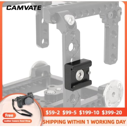 CAMVATE 3/8"-16 Shoe Mount Adapter With ARRI Locating Pins & ARRI-Anti-Twist Mount For Video Light /Microphone /Monitor Mounting