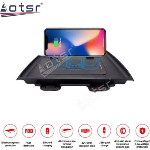 Car Charger QI Fast Charging Smartphone Wireless For Mazda Atenza 2016-2018 For iPhone Samsung Huawei