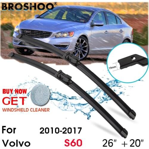Car Wiper Blade Front Window Windscreen Windshield Wipers Blades Push Button Auto Accessories For Volvo S60 26"+20" 2010-2017