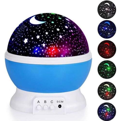 DC5v USB battery box mini RGB starry sky rotating stage light children room decoration LED color night light atmosphere light