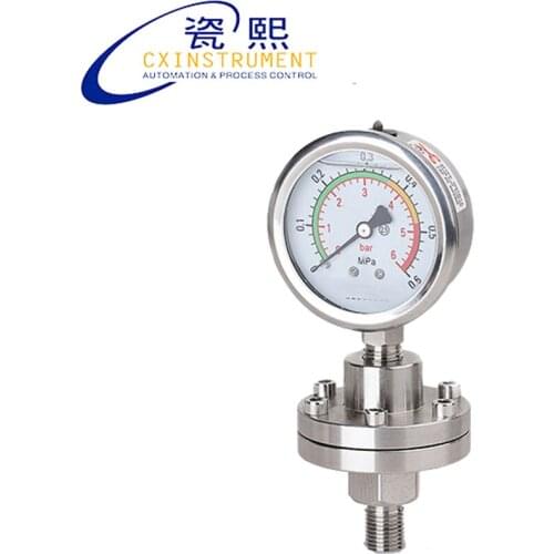 The CX-PG-P 0~40 Mpa 60mm Radial Install Stainless steel Diaphragm Pressure Gauge