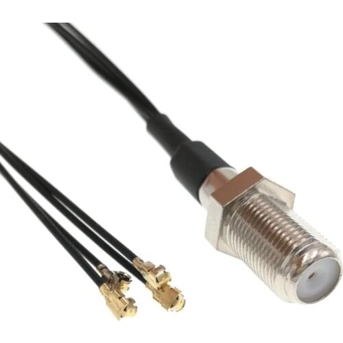 F To 4pcs U.FL/ IPX Connector F Female To 4x IPX Crimp 1.13 RF Pigtail Cable 20CM