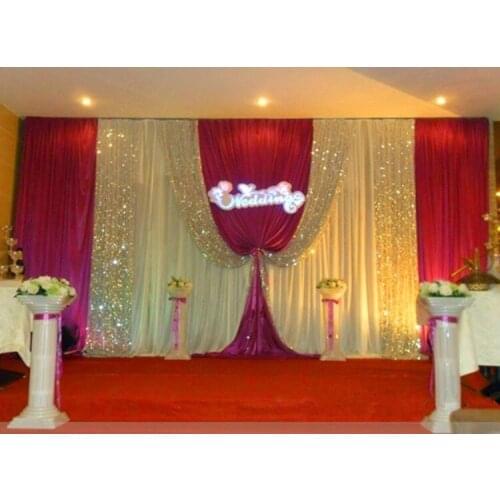 Wedding 3mx6m backdrop Wedding stage background curtain stage background The Wedding arrangement
