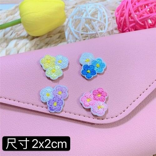 Maxsin 10PCS Small Cherry Flower Patches Clothing Embroidery Iron On Applique for Girls Dress Clothes Craft Work Patchs for DIY