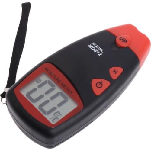 MD812 Digital Wood Moisture Meter LCD 2-pin Humidity Tester Timber Damp Detector