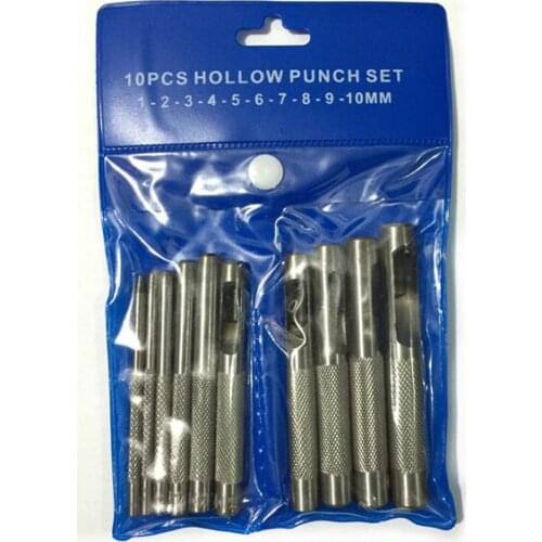 12PCS 1-12mm Handmade Metal Eyelet Mold eyelets press tool Grommet Eyelet Setting leather/belt hollow Punch set T3