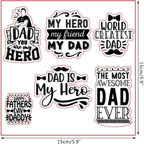 2021 New Fathers Day Silicone Clear Seal Stamp DIY Scrapbooking Embossing Photo Album