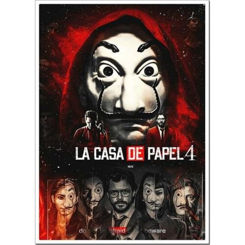 New diamond painting pictures la casa de papel Posters Spain Suspenseful TV Series Money Heist Diamond Embroidery Sale