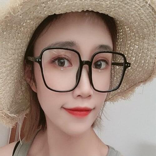 Vintage Oversized Square Eye Glasses Frame Women Classic Anti-blue Light Eye Men Computer Glasses