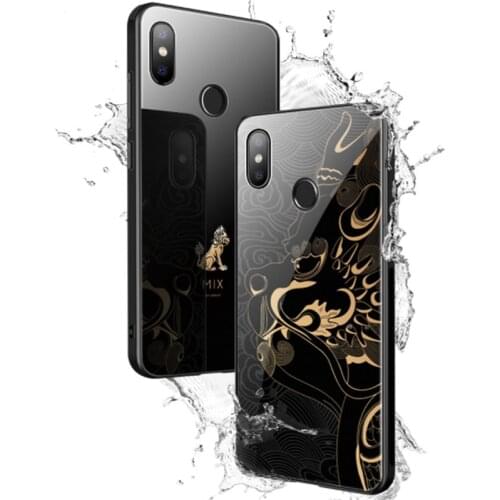 Original color Forbidden City Tempered Phone Glass Case For Xiaomi Mi Mix 3 Case cover phone cases For xiaomi mi Mix3 shell