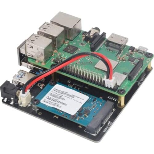 Compatible for Raspberry Pi Dual mSATA HDD/SSD Storage Expansion Board X852 USB 3.0 Mobile Hard Disk Module