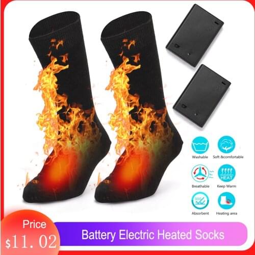 Electric Heated Socks Battery Powered Cold Weather Heat Socks for Men Women Riding Camping Hiking Motorcycle Warm Winter Socks