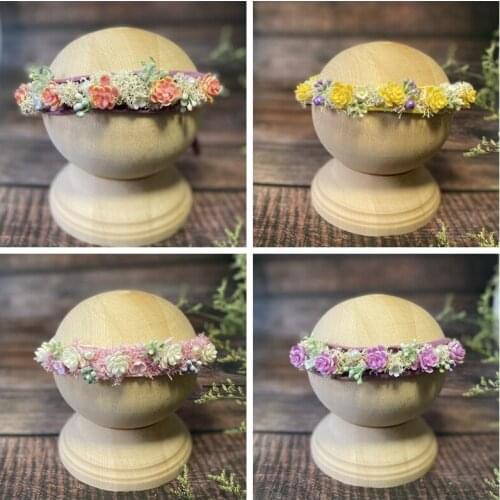 Newborn Photography Props Succulent Baby Headband Hand-made Hairband Infant Photo Shoot Accessories Unique Baby Headwear
