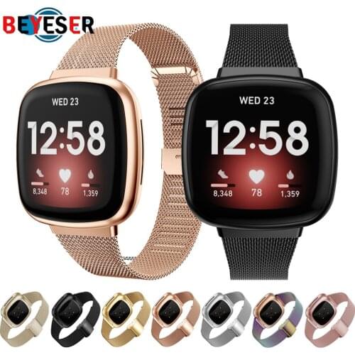 Milanese Watchband for Fitbit Versa 3/ Sense Strap Bracelet Stainless Steel Women Men Band Fashion Wristband for Fitbit Versa3