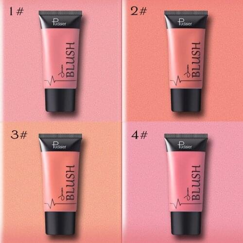 Face Blush Makeup Pink Cheek Color Natural Brightening Liquid Blusher Cheeks Moisturizing Matte Blusher Bronzer Cream 4 Colors