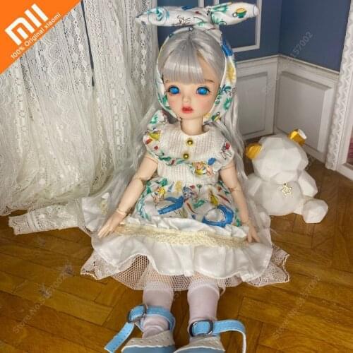 Xiaomi 30cm BJD Doll 22 Movable Joints Dress Up Doll Change Makeup Doll Outfit Casual Accessories Skirt Toys for Girls Diy Gift