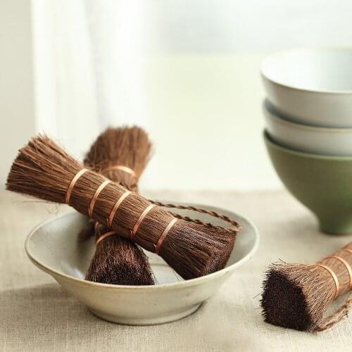 1pc Eco Natural Palm Pot Brush Do Not Hurt The Hand Palm Silk Cleaning Brush Copper Fixed Bowl Dish Plate Washing Brush
