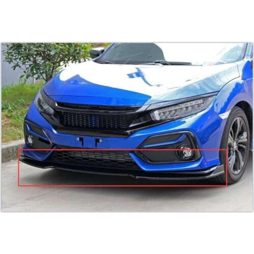 3pc Car Front Bumper Splitter Lip Spoiler Diffuser Guard Cover Trim For Honda Ten generations Civic 2016