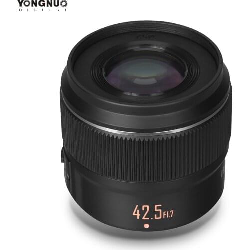 YONGNUO YN42.5mm F1.7M II M4/3 42.5mm Fixed Focus Camera Lens AF for G100 GH5 G95 GF-10/9/8 Olympus E-M5/E-M10 Mark Ⅱ E-M10 Ⅳ
