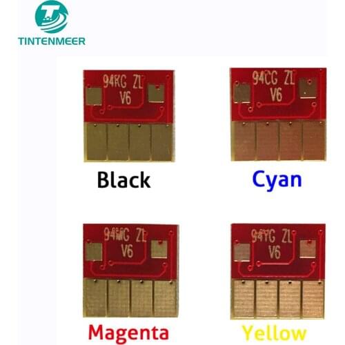 TINTENMEER excellent quality Refillable cartridge Auto reset chip KCMY color as 1 set compatible for HP 932 to 7110 7610 7612