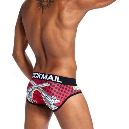 Sexy Mens Underwear Briefs hombre calzoncillos Playful Printed Cuecas Slips Comfortable Panties Man Underpants Bulge Pouch