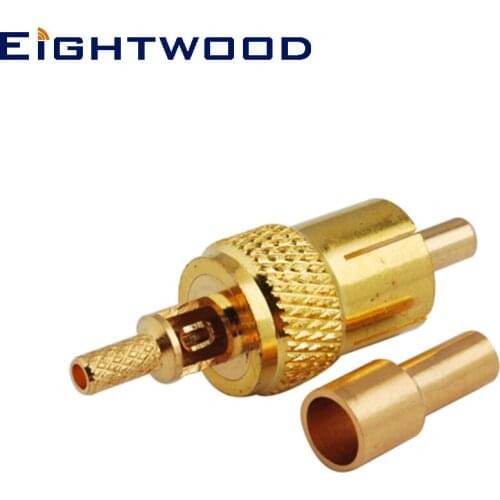 Eightwood 5PCS Car TV DVD Player AV Terminal RCA Crimp Plug Male RF Coaxial Connector Adapter for RG174 RG316 LMR100 Coax Cable