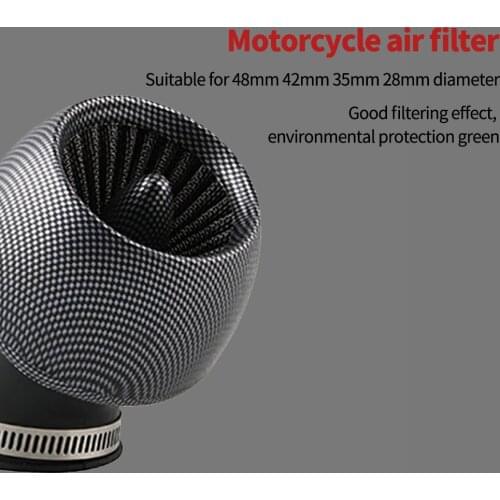 Black Motorcycle Air Filter Air Filter Motorcycle Air Purifier 28mm 35mm 42mm 48mm Universal Metal Motorcycle Air Filter