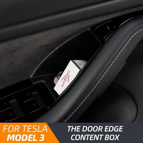 Vxvb For Tesla model 3 2020 Door storage box Barrel model3 car accessories Model Three Interior Handle Container Holder Tray Box