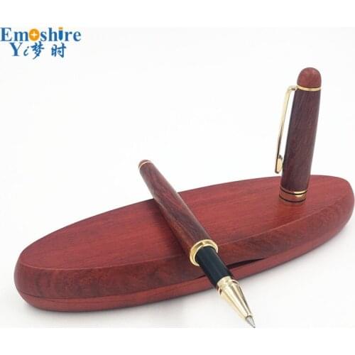 High-end Roller Ball Pen Ballpoint Pens for Writing Supplies With Classic Wooden Pencil Box Pencil Case Ball Pens P108