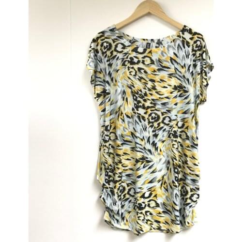 Plus Size Short Sleeve Women Top Pullover Stretchy Women T Shirt Flower Printed Women Summer Clothing
