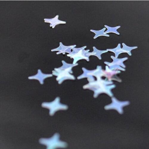 4mm Beautiful Holographic Star Glitter For Nail Decorate,Makeup