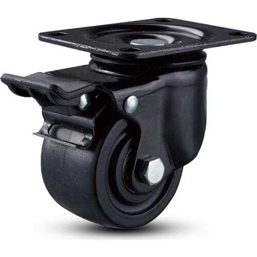 4 Uds 1,5 pulgadas 41mm pesado 180kg negro giratoria Carro con ruedas ruedita de goma para muebles