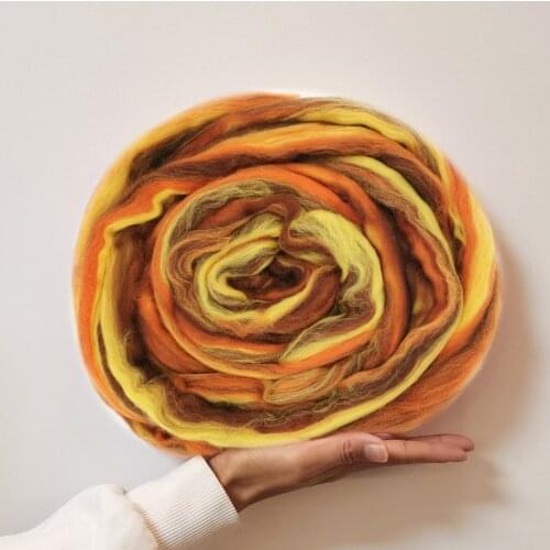 50g Merino Wool Roving Felting Wool Set Blended Wool for Needle and Wet Felting Felt Wool for Needle Felting Kit (No.06)