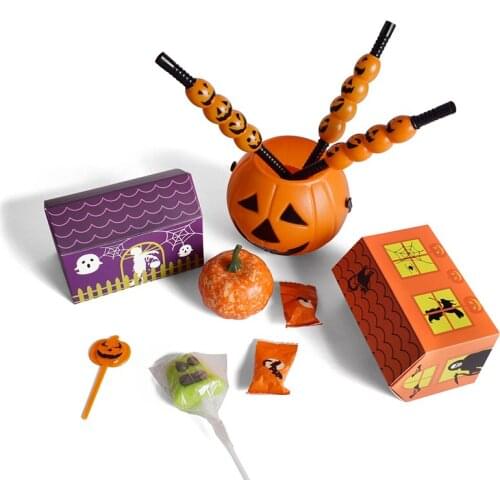 50Pcs House Shape Candy Box Create Kraft Paper Gift Boxes Halloween Baking Packaging Box Handmade Biscuits Present Boxes Carton