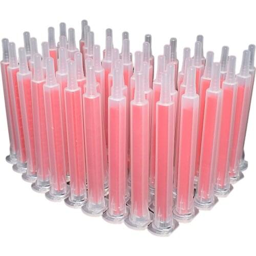 50pcs Static Mixing Nozzle AB Glue Square Mixing Mouth Tube Set 83mm Plastic Dispensing Mixer Tube for 50ml Cartridges AB Glue