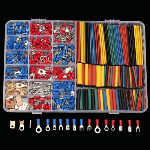 678pc/lot Car Electrical Set 350 Crimp Wire Terminals + 328 2:1 Heat Shrink Tube