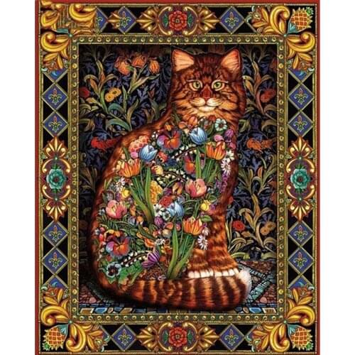 SenyuArt 5D Diamond Painting Full Round Embroidery Picture Mosaic Accessories Animal Cat Paiting Cross Stitch Kits Craft Decor