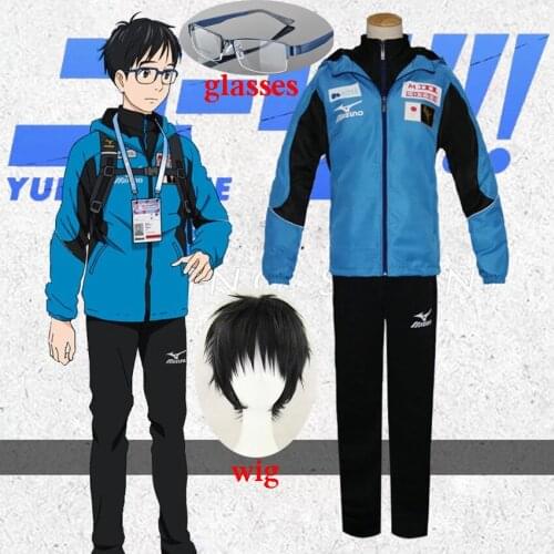 Anime Yuri on Ice Katsuki Yuri Jacket Plisetsky Cosplay Carnival Halloween Costumes Unisex Japanese Style Yurio Sportwear Outfit