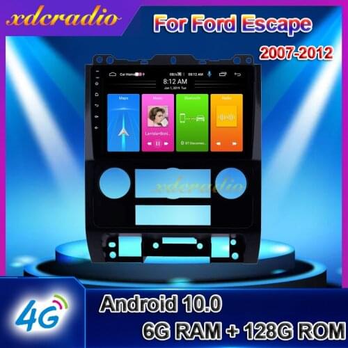 Xdcradio 9" Android 10.0 For Ford Escape Car Radio Automotivo Car DVD Multimedia Player Auto GPS Navigation 4G 6+128G 2007-2012