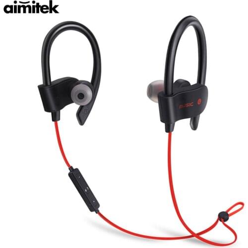 56S Bluetooth Earphones Wireless Earhook Sports Sweat Proof Stereo Earbuds Headsets Headphones with Mic For iPhone Smartphones