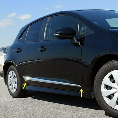 For Toyota Corolla Hatchback 2019 2020 Side Door Body Moulding Strip Cover Trim