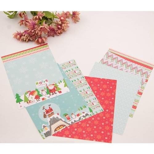 KLJUYP Merry Christmas 14 sheets 15x20cm Single-side Decorative Scrapbooking DIY handmade Craft paper pp08