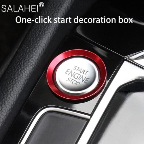 Car Engine Start Button Ring Styling Sticker For Volkswagen Teramont Tiguan L Lavida Passat Phideon Golf 7 Auto Accessories