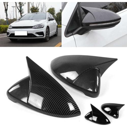 1 Pair of Rear Side Mirror Cover Housing Add-on Fit for MK7 MK7.5 R 2013 2014 2015 2016 2017 2018 2019 2020 Mirror Shell