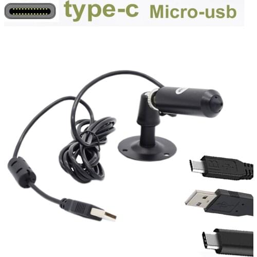 1080P 720P OTG Micro USB Pin Hole Camera 0.1Lux UVC USB Type-C USB MinI Bullet Camera for Helmet Police Industrial Inspection